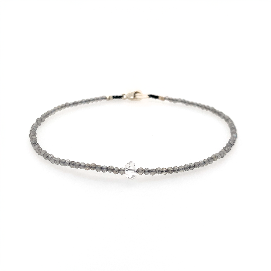 Labradorite + Herkimer Bracelet
