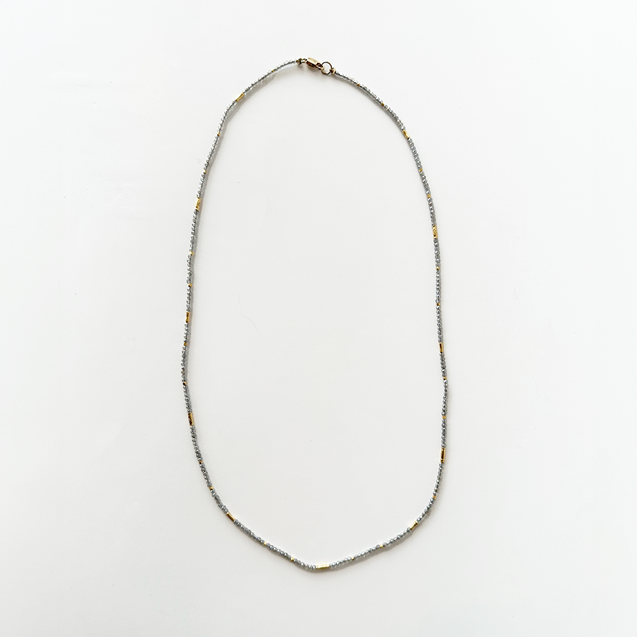 19" Necklace - Mystic Labradorite + Vermeil