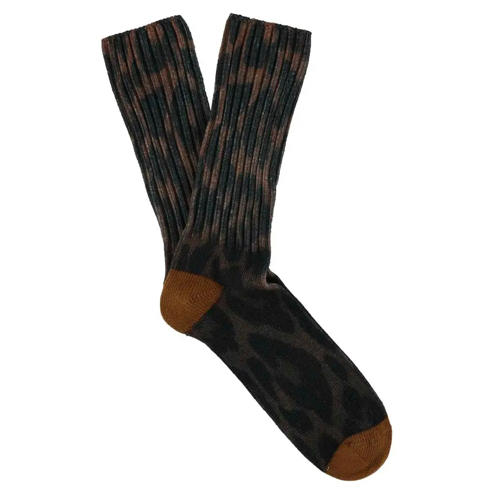 Escuyer Leopard Crew Socks