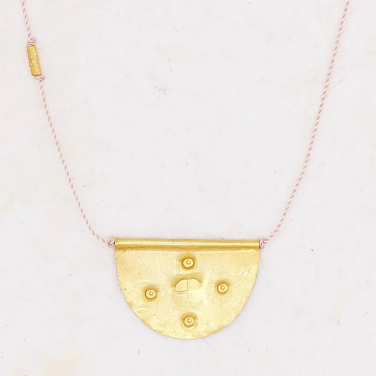 Large Halfmoon Talisman on Pink Nylon