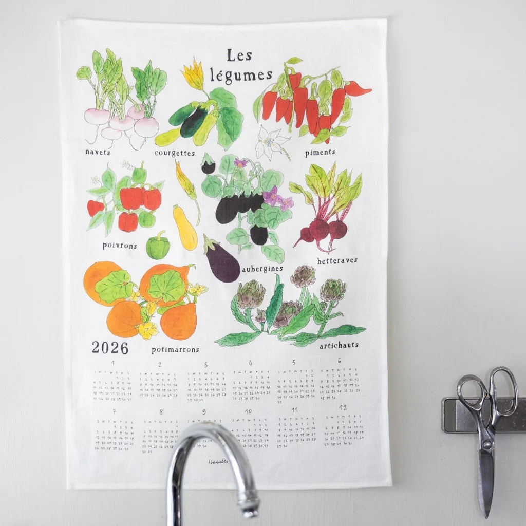 2026 Fabric Calendar - Les Legumes (Veggies)