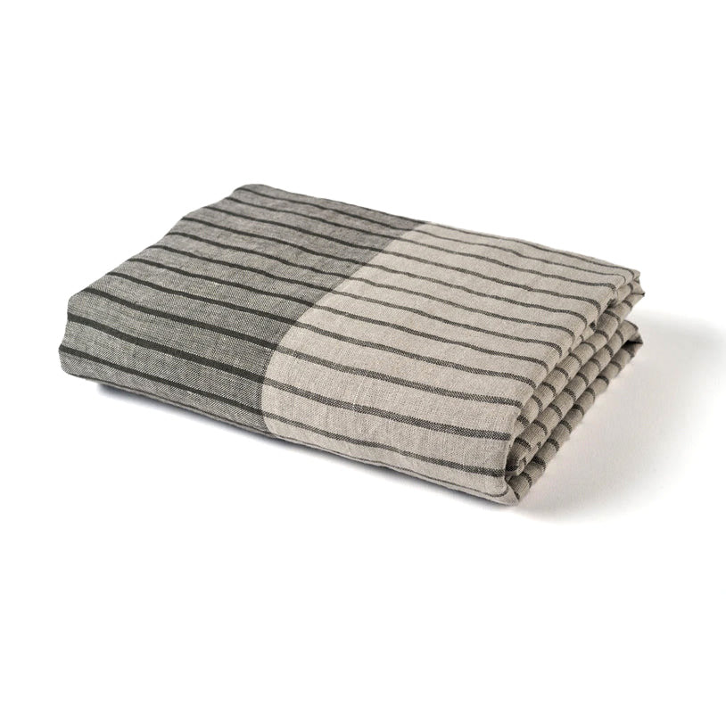 Striped Linen Picnic Blanket