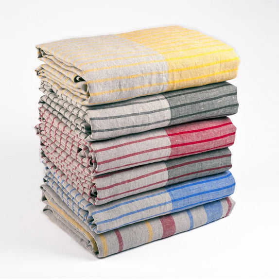 Striped Linen Picnic Blanket