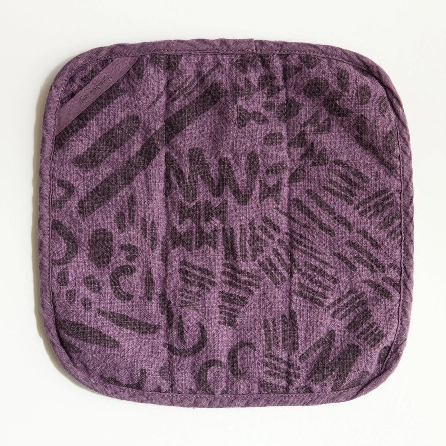 Potholder - Charcoal & Mauve