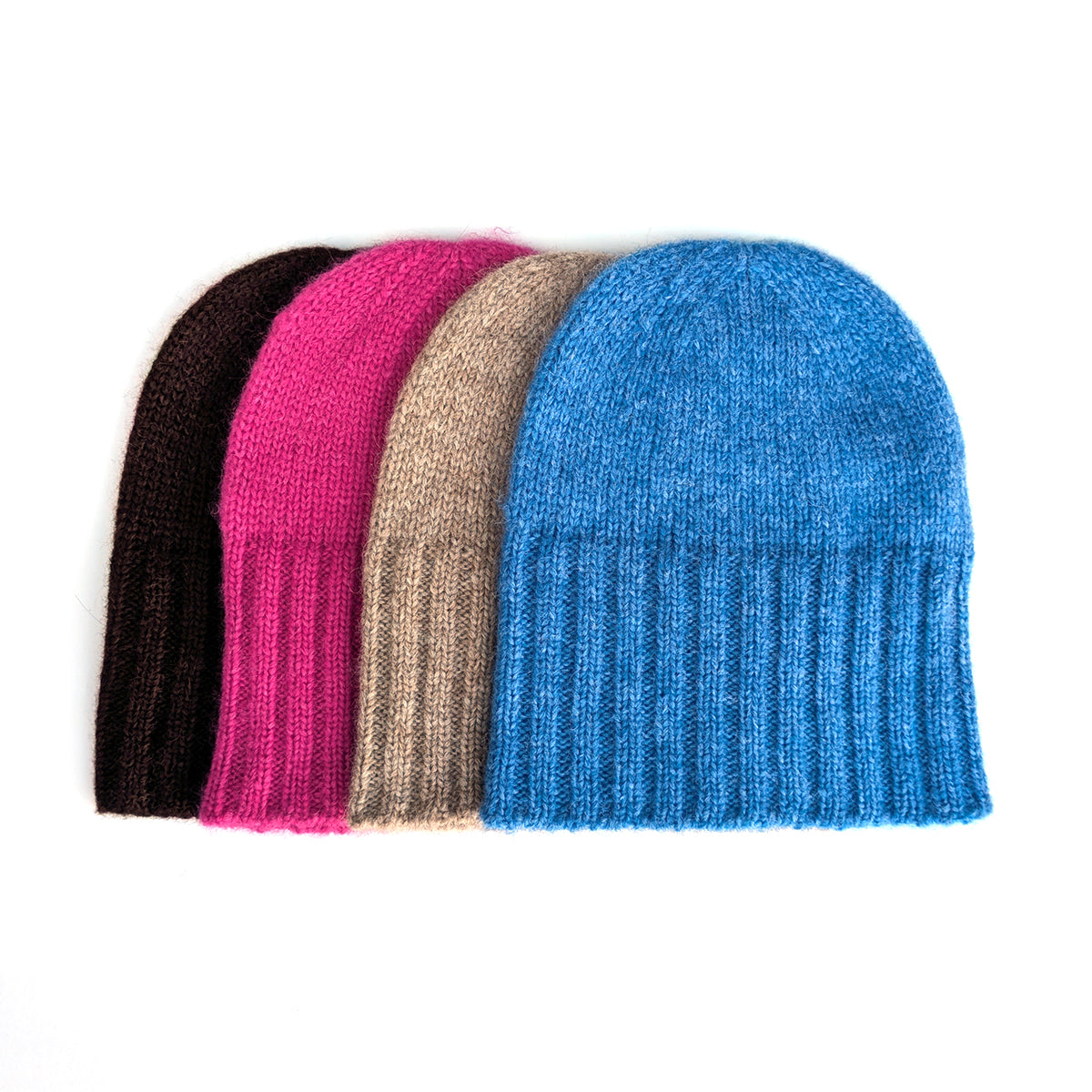 Alpaca Hand Knit Flat Hat