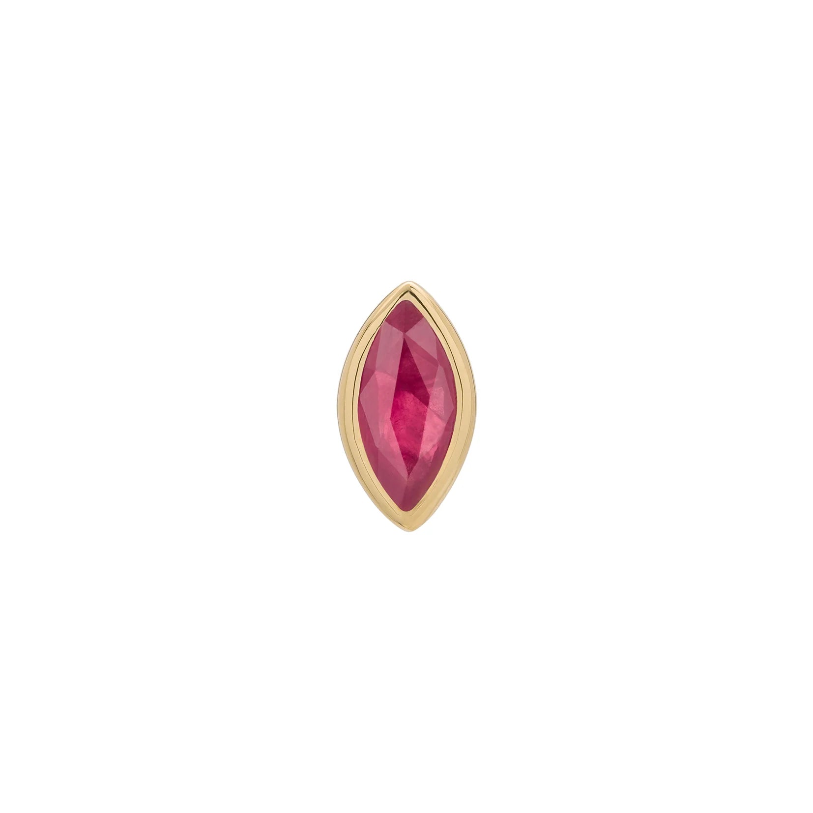 9k Mini Bezel Marquise Stud (SINGLE)
