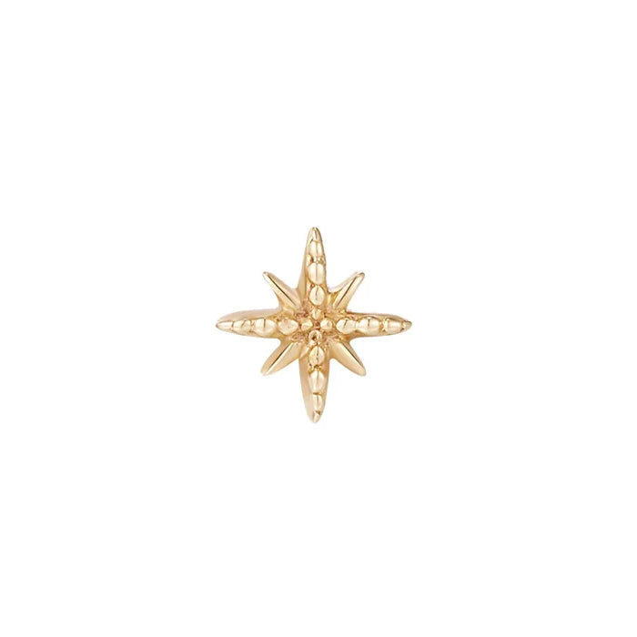 Tiny Milgrain Star Stud - SINGLE