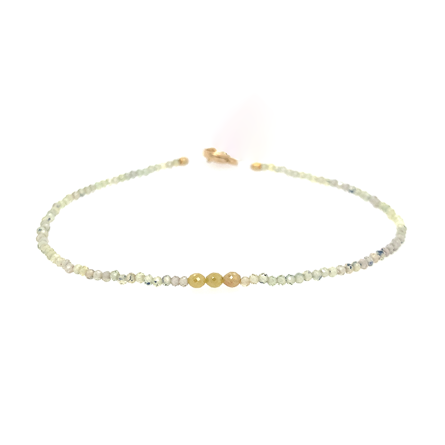 Muted Sapphire + Diamond Bracelet