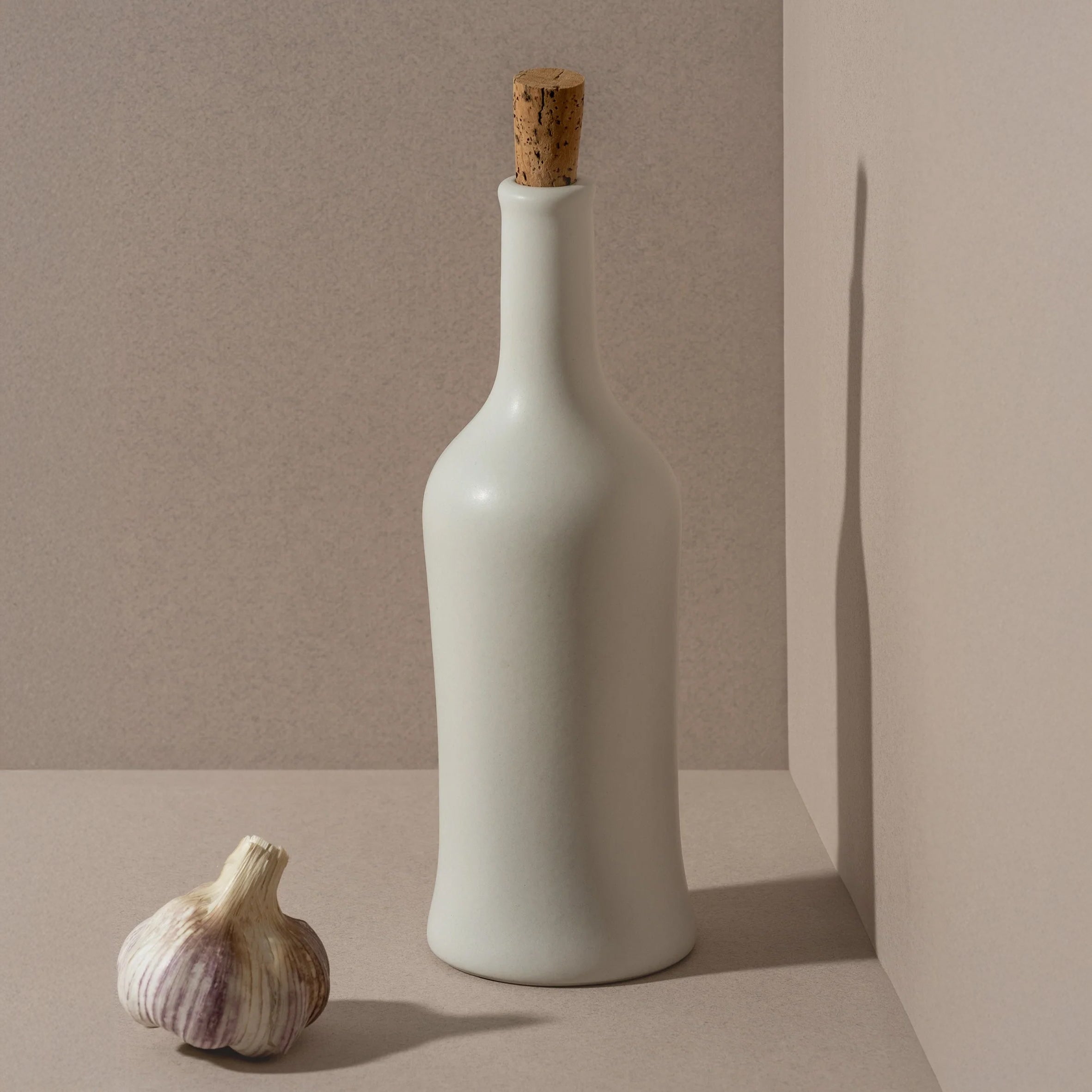 21oz Stoneware Olive Oil Dispenser (Matte White)