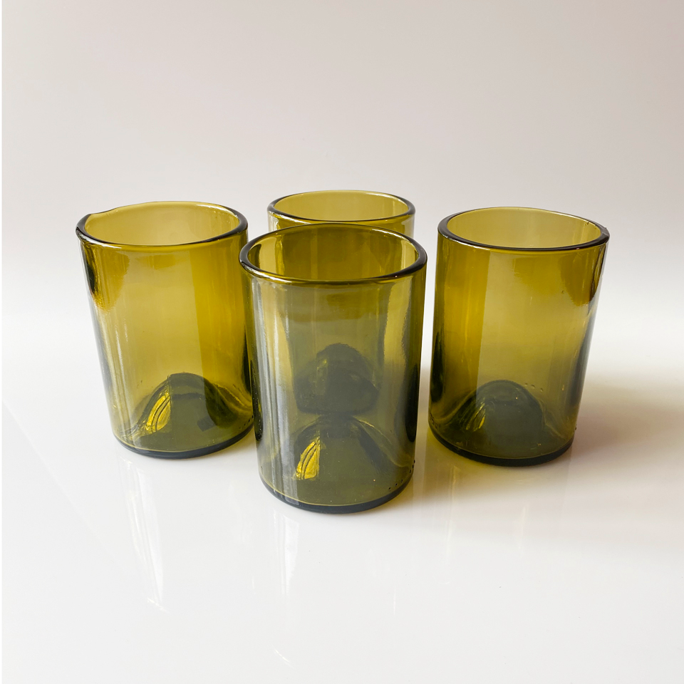 Amber Recycled Glass Tumbler (12 oz)