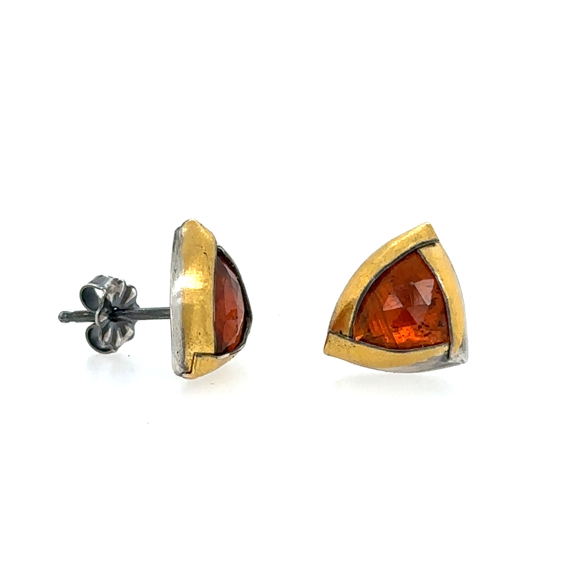 Orange Kyanite Trifold Keum-Boo Studs