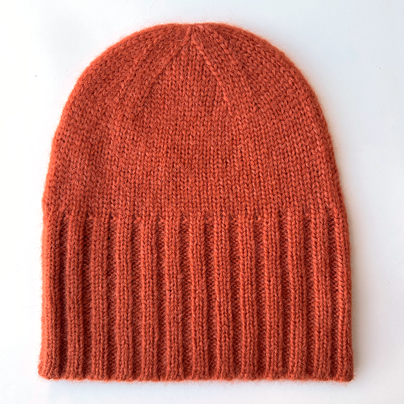 Alpaca Hand Knit Flat Hat