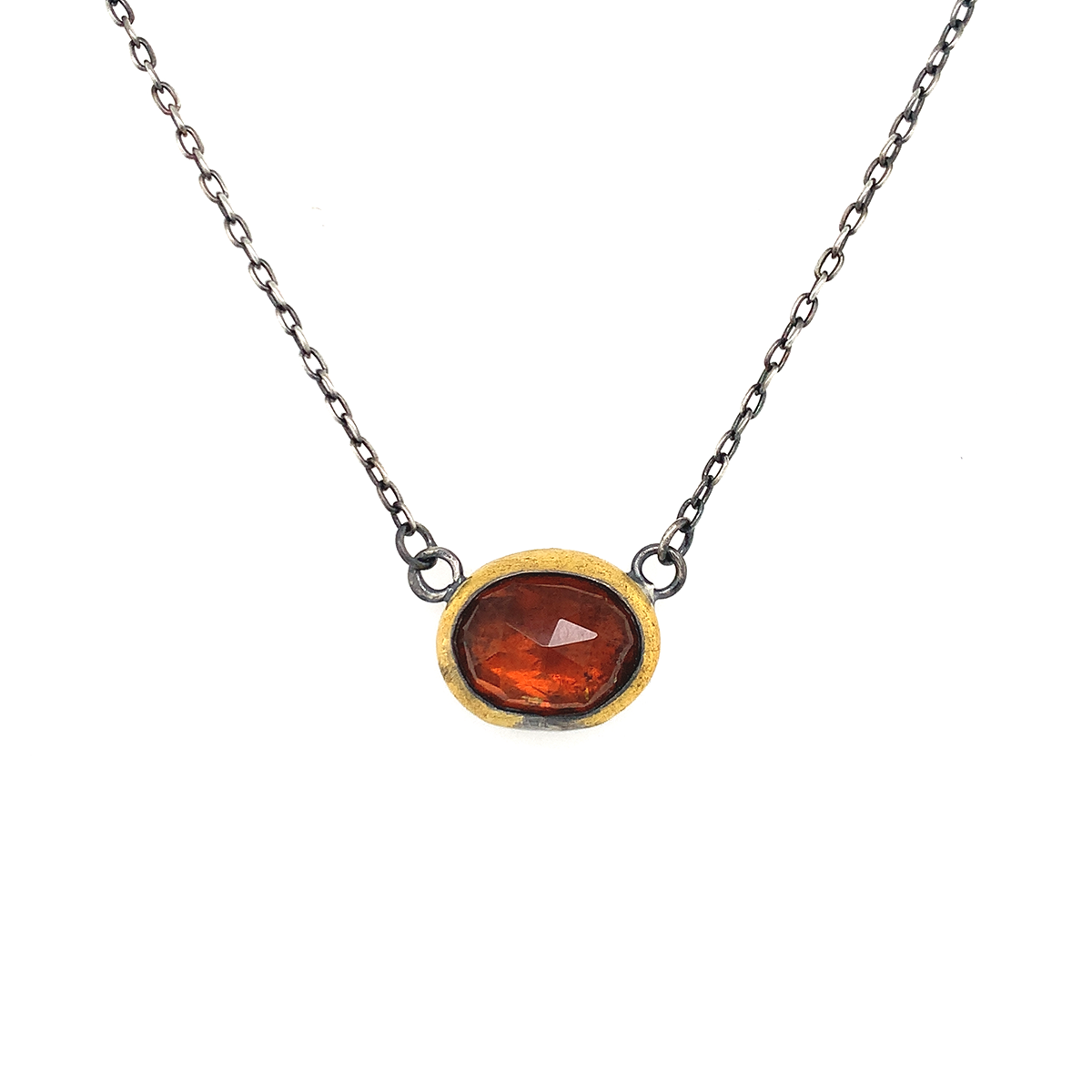 Orange Kyanite Fold Necklace