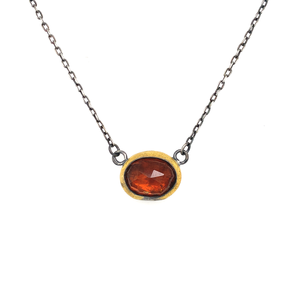 Orange Kyanite Fold  Necklace
