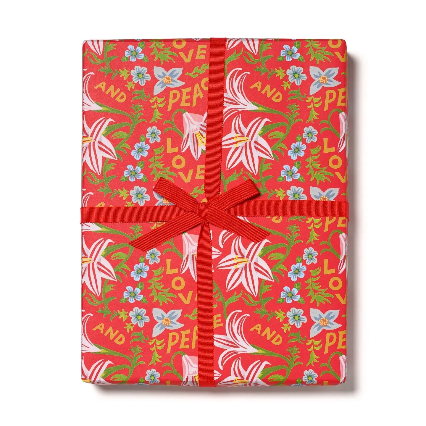 Peace + Love Amaryllis Holiday Gift Wrap