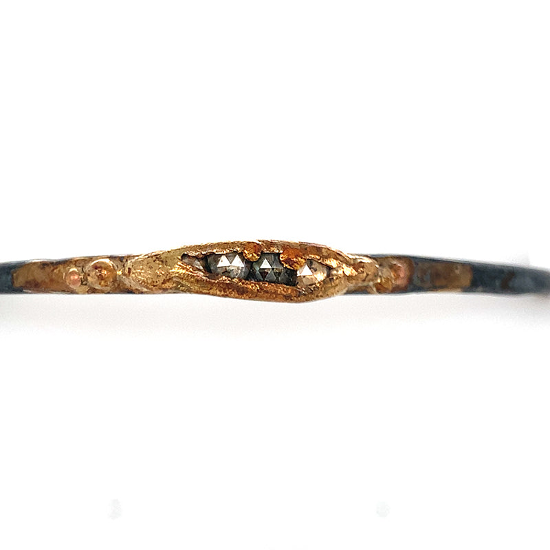 Triple Rose Cut Diamond Pod Cuff