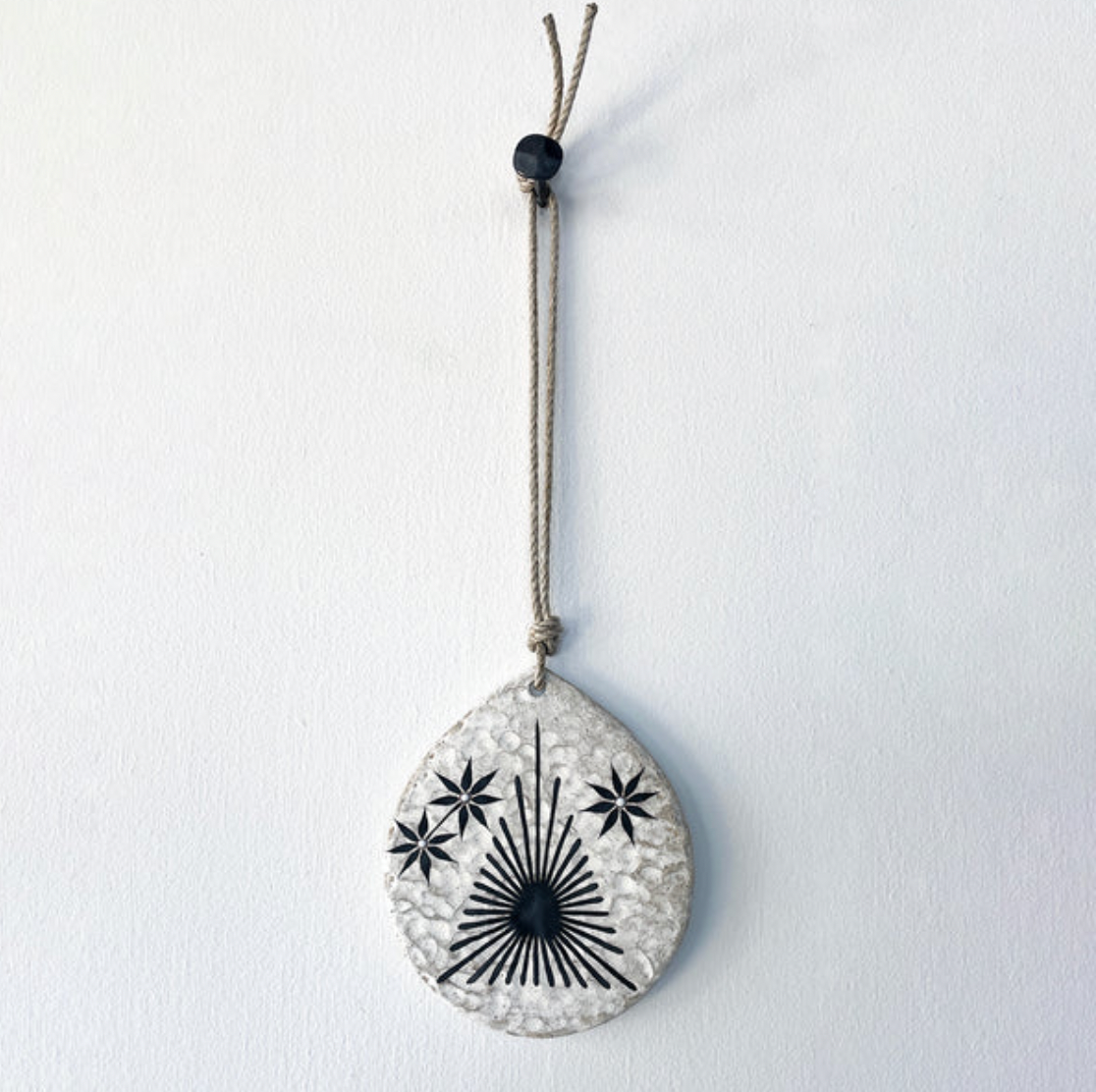 Large Teardrop Ornament - Portal Lines & Stars