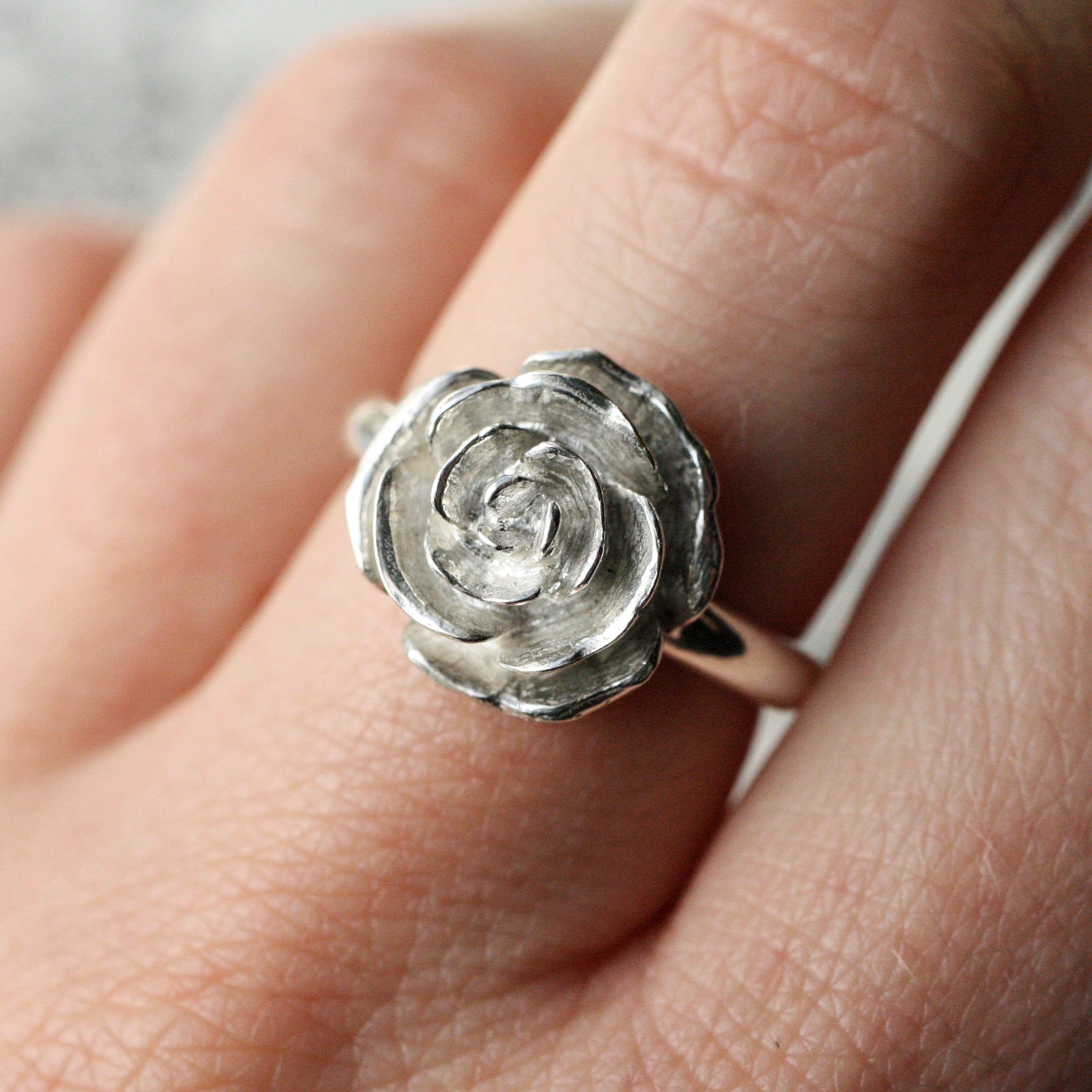 Silver Rose Promise Ring