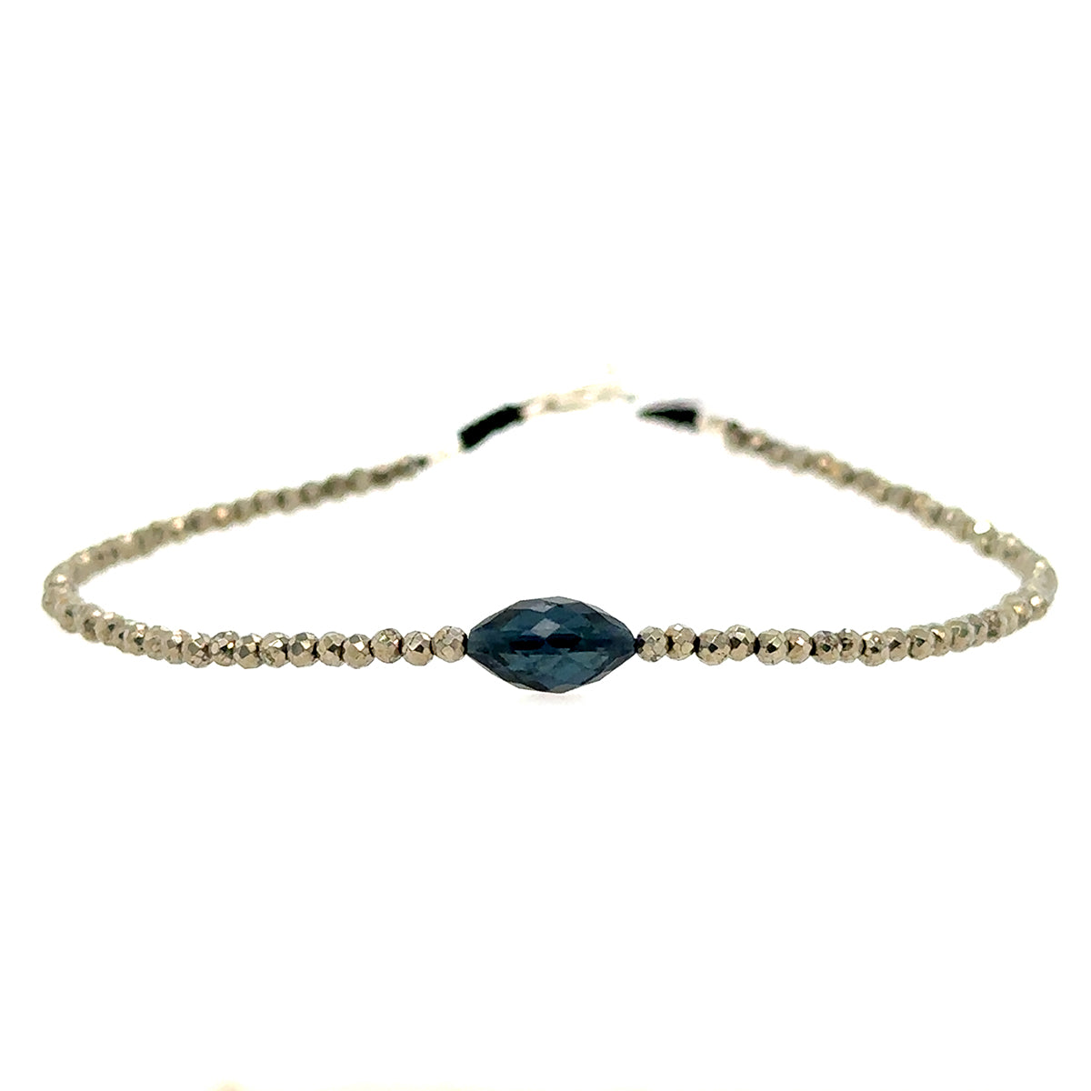 Pyrite + Dark Tourmaline Strand Bracelet