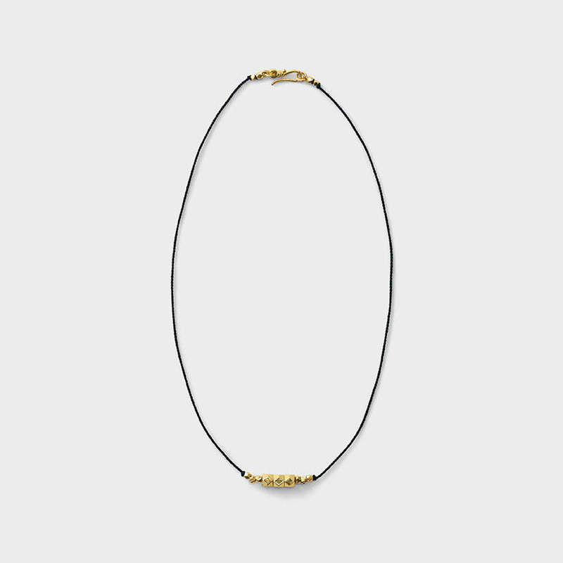 Faceted Bead Cluster Cord Necklace