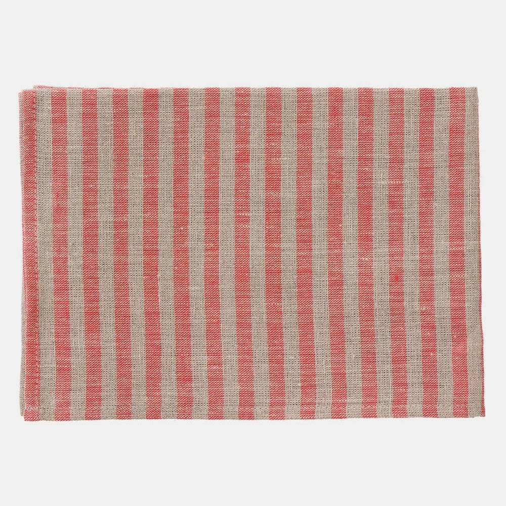 Linen Kitchen Towel (Red Stripe)