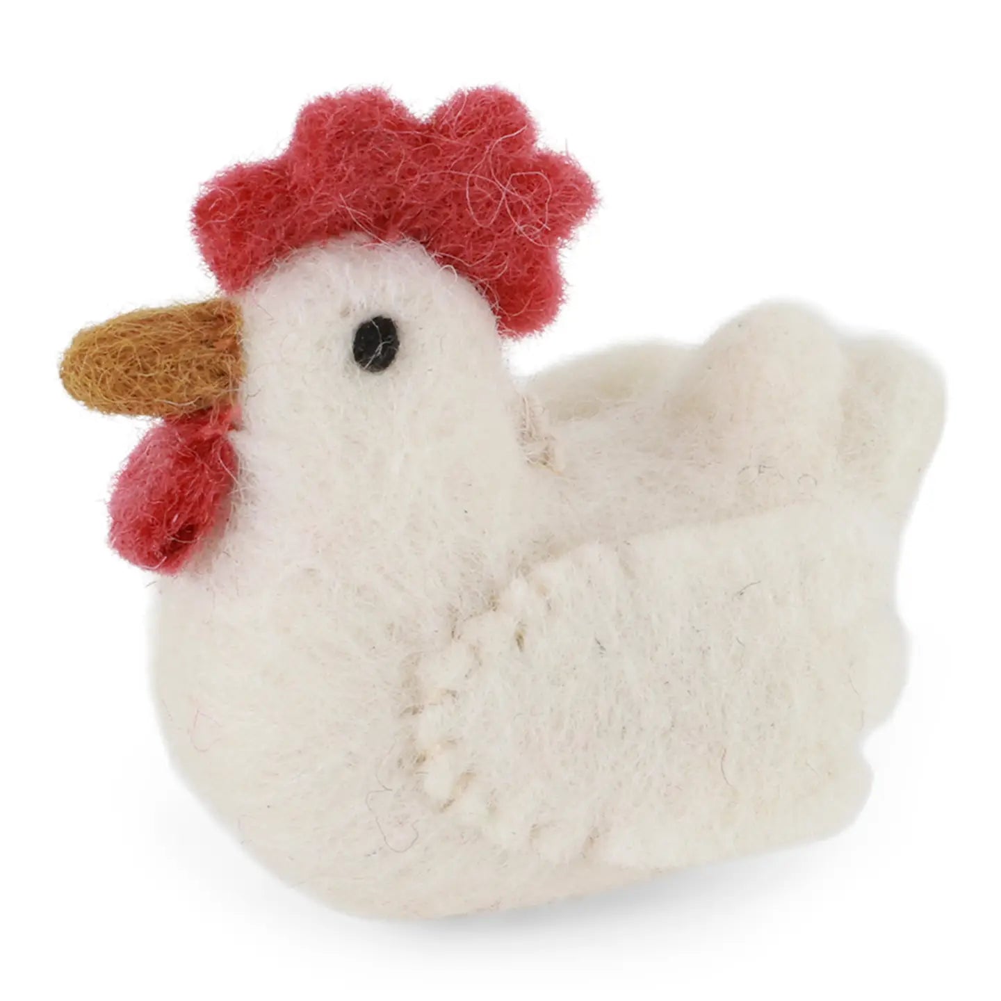 Felt Rooster Ornament - White