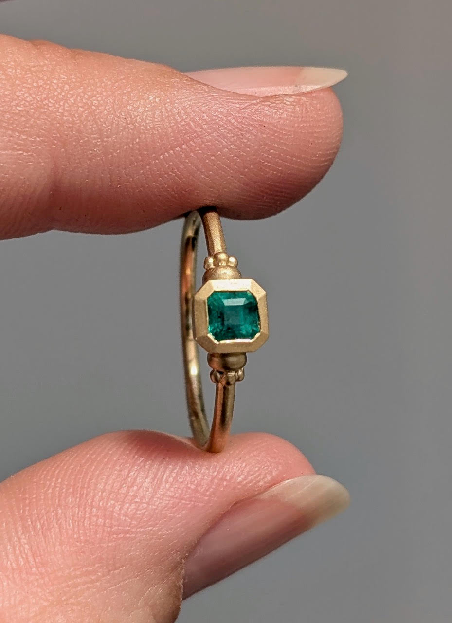 Bezel Set Royal Emerald Ring