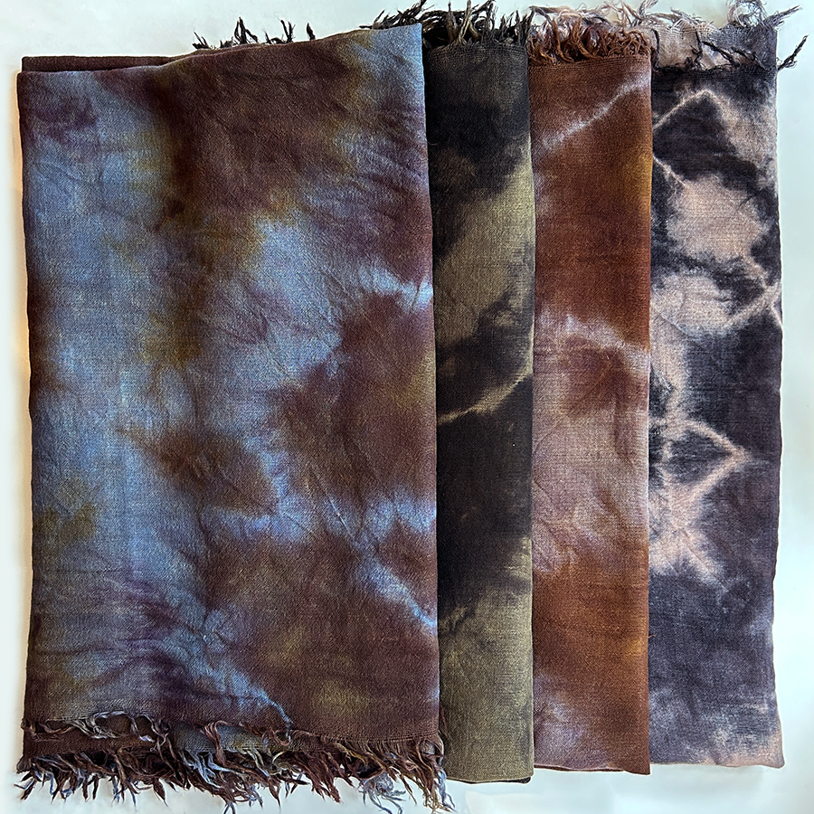 Cashmere Scarf - Black + Mushroom