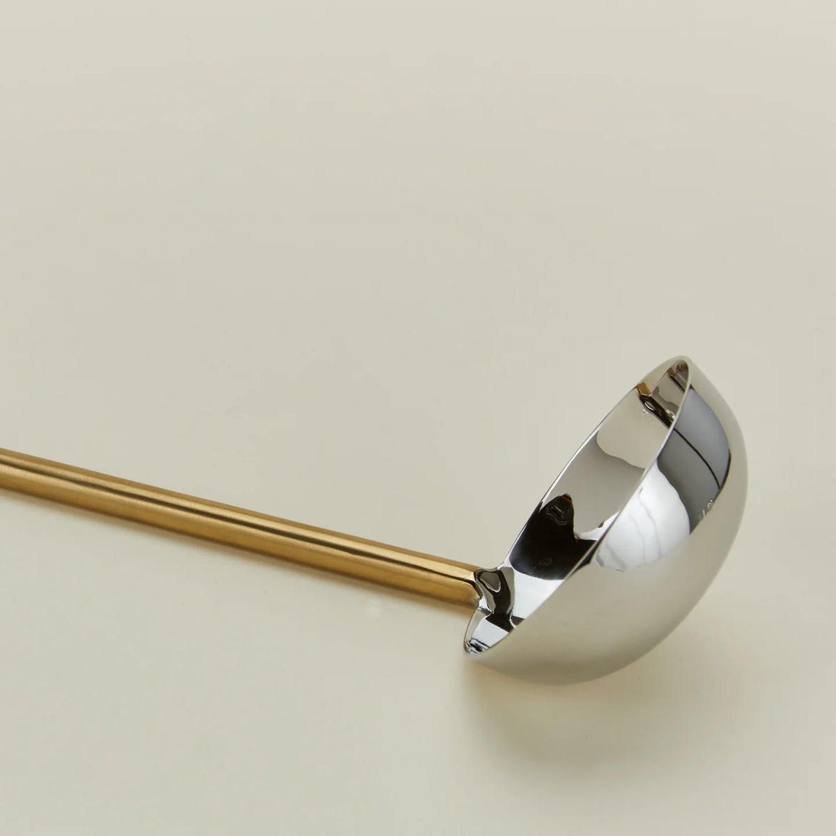 Simple Metal Ladle - Brass Handle