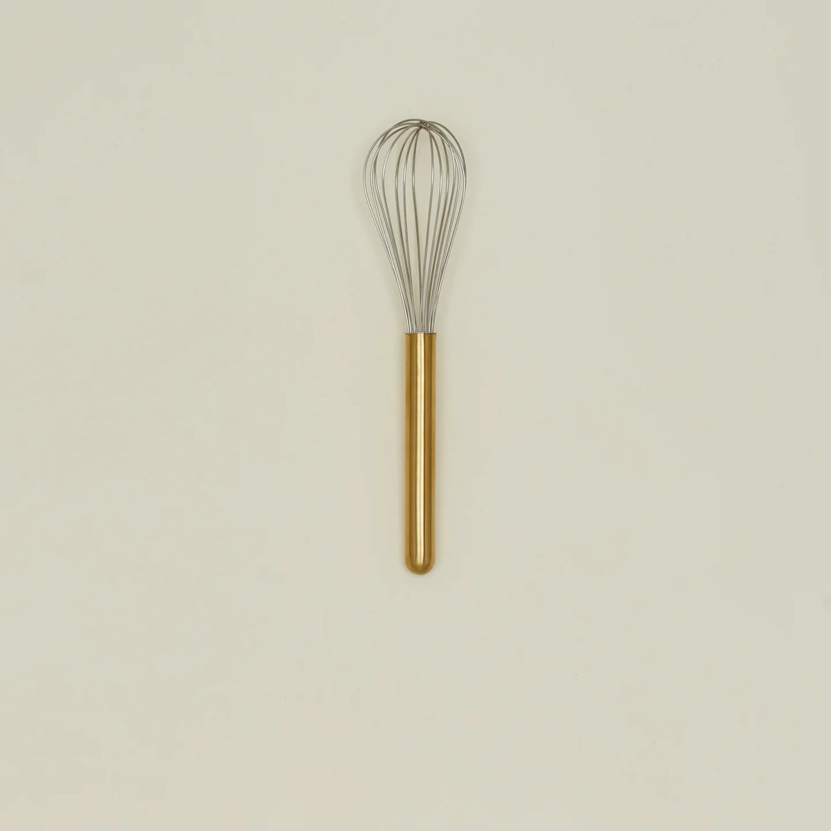 Simple Metal Whisk - Brass Handle