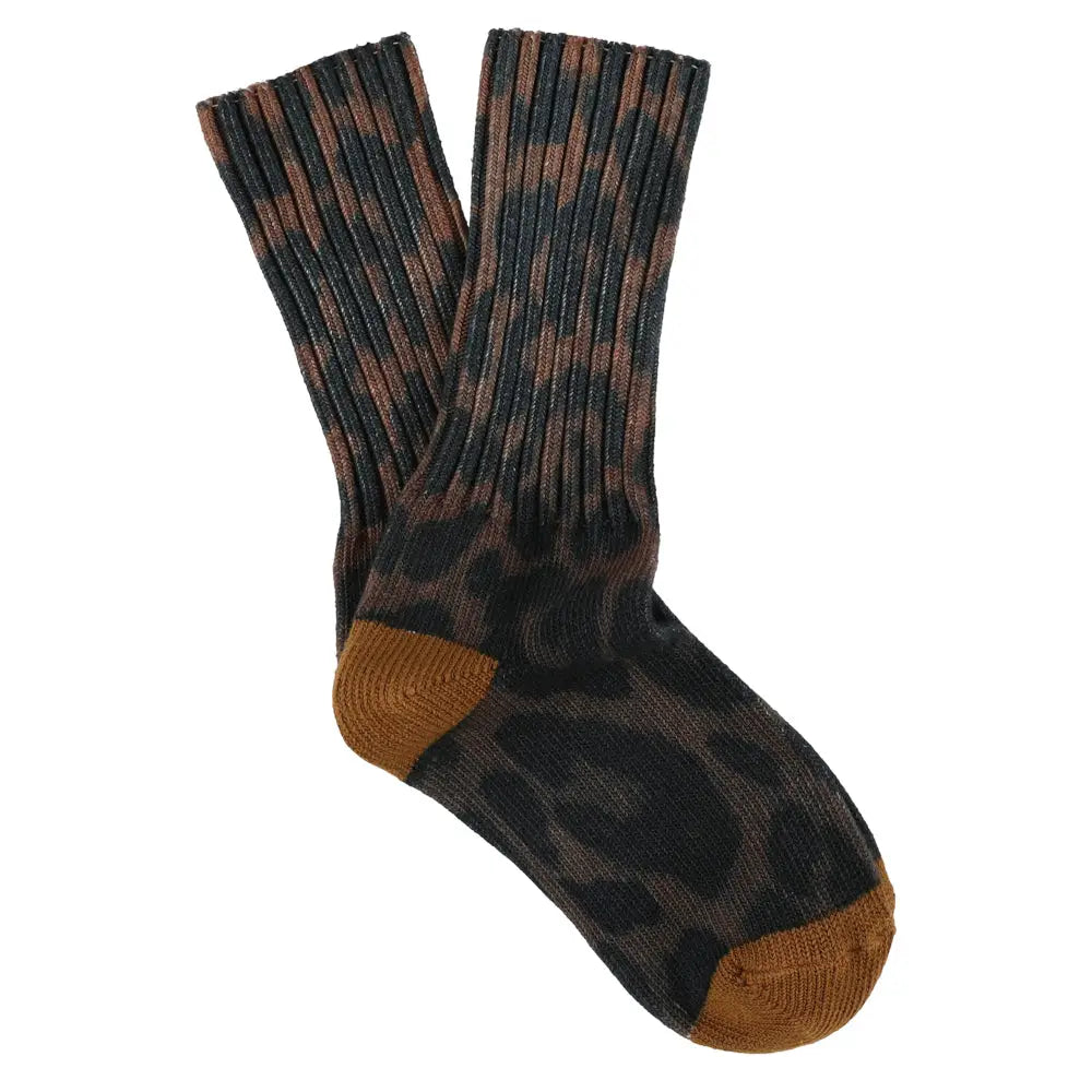 Escuyer Leopard Crew Socks