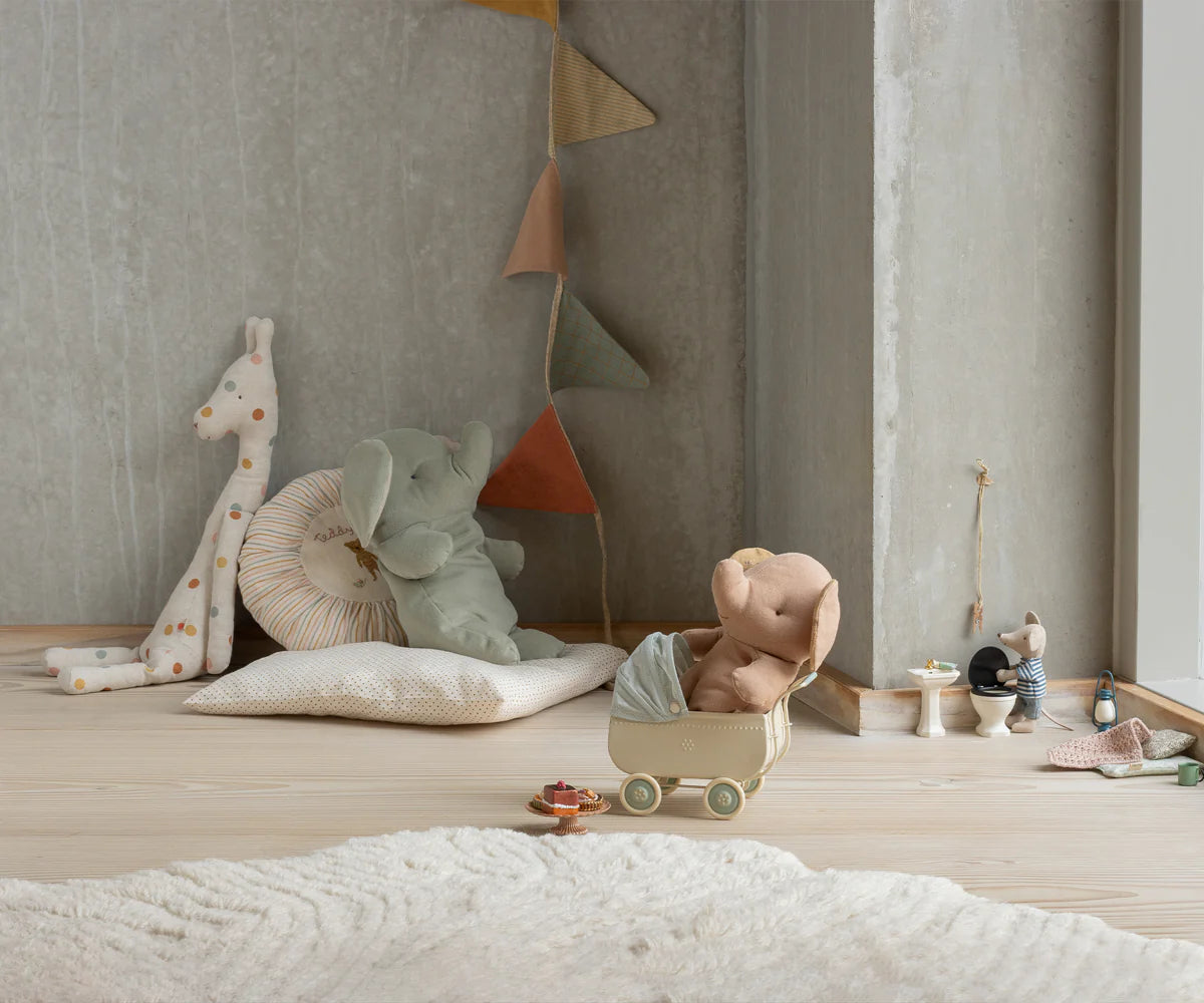 Small Stuffed Elephant - Powder Pink