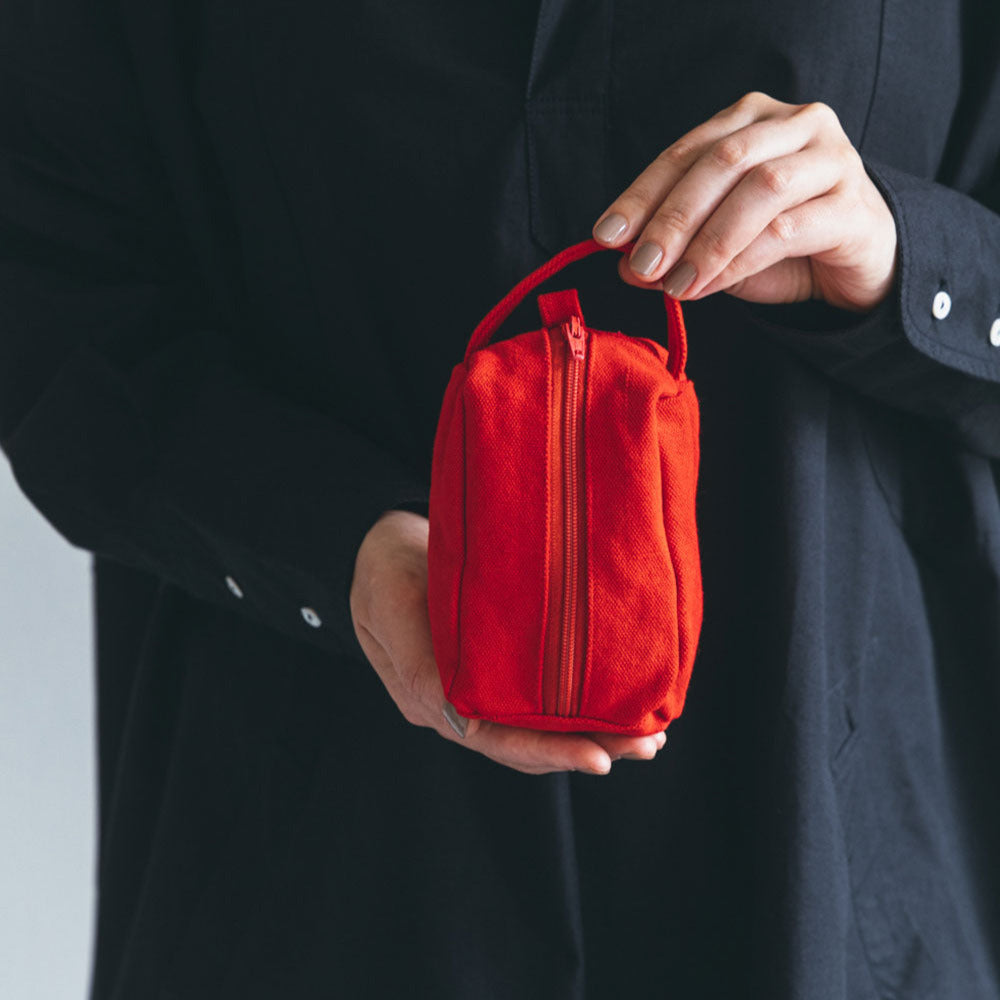 Small Toiletry Pouch - Tomato Red