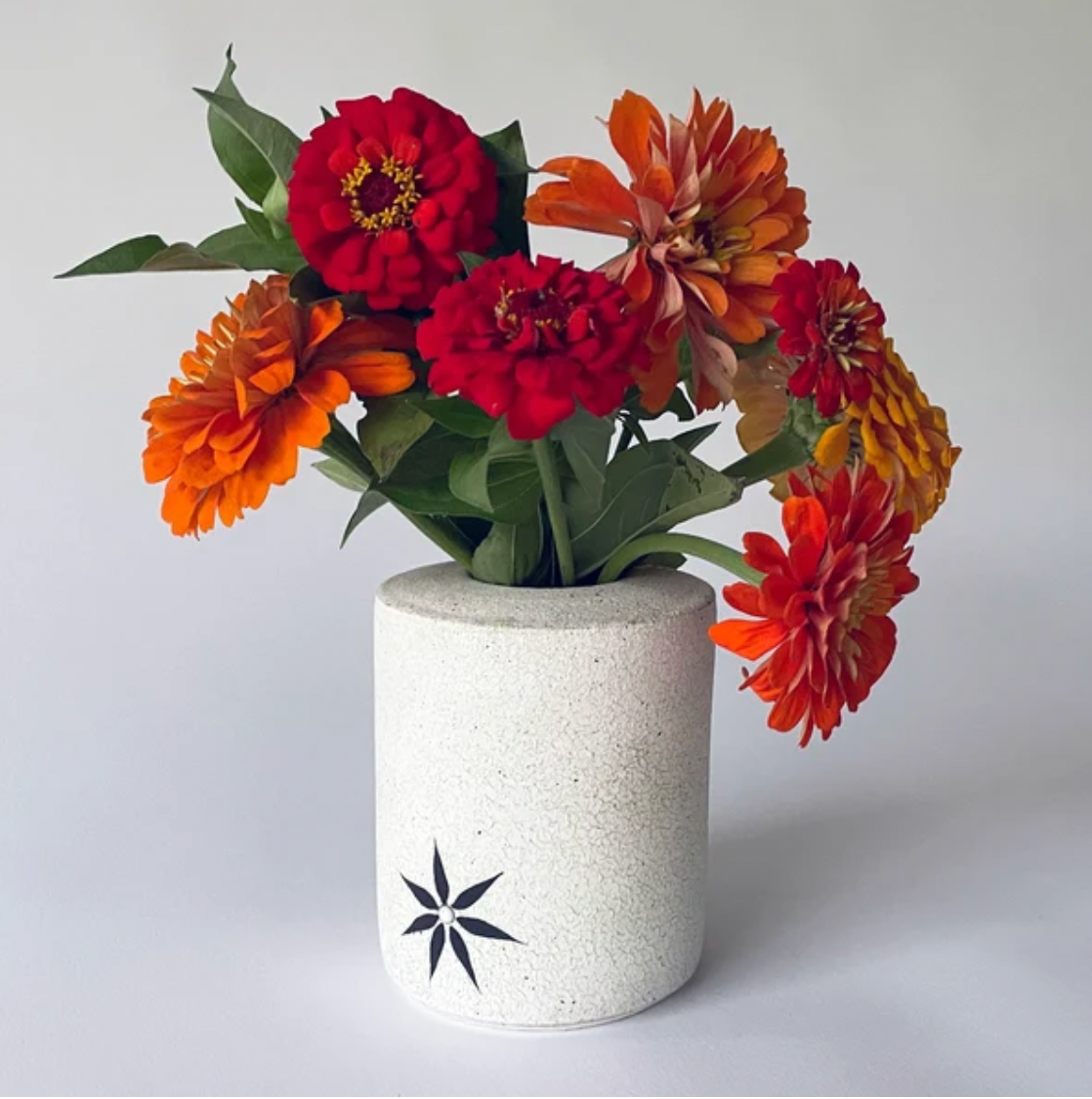 Small Vase: White Star