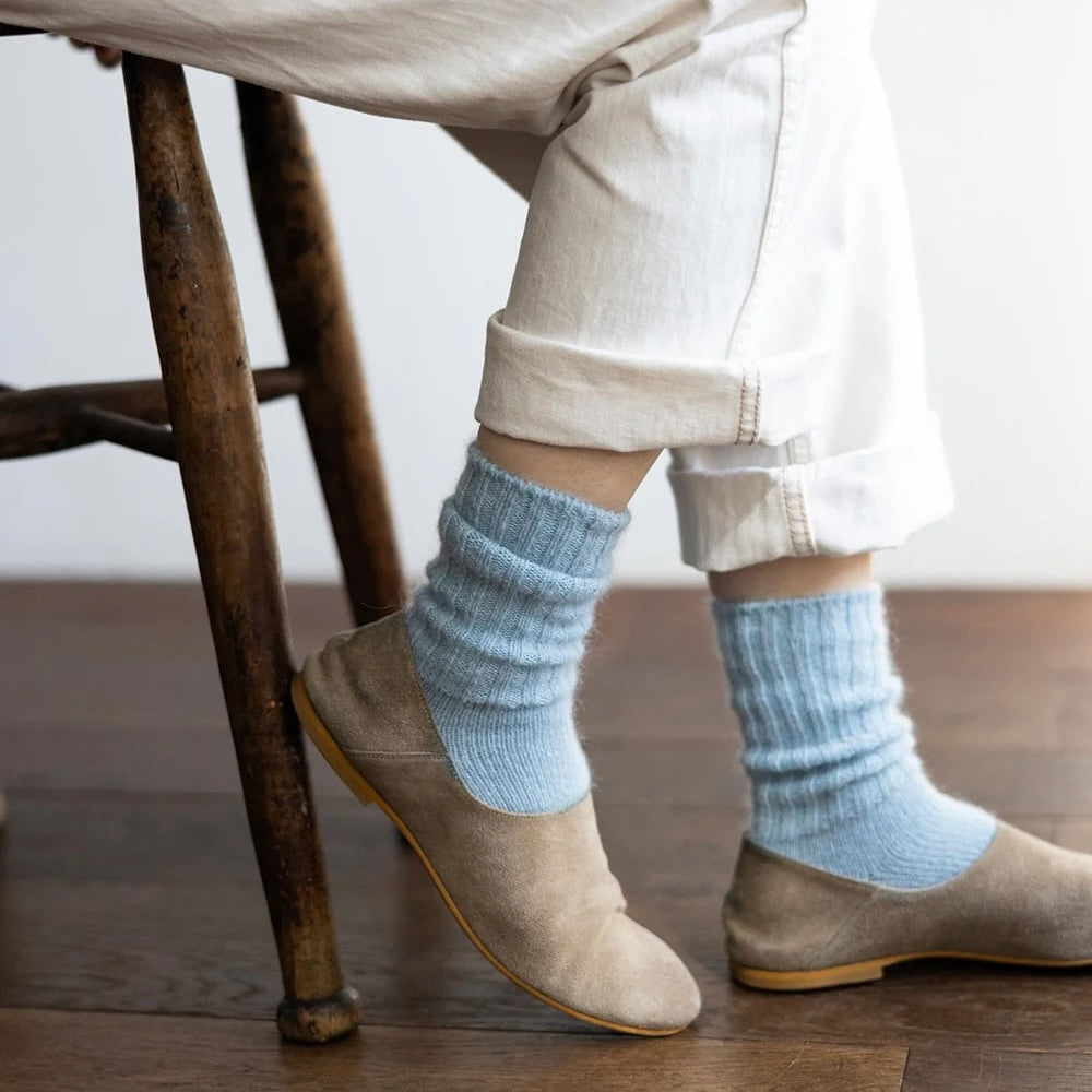 Mohair Socks - Sky Blue