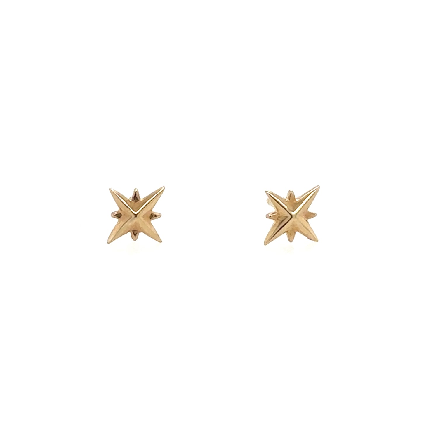 14k Spiky Star Studs