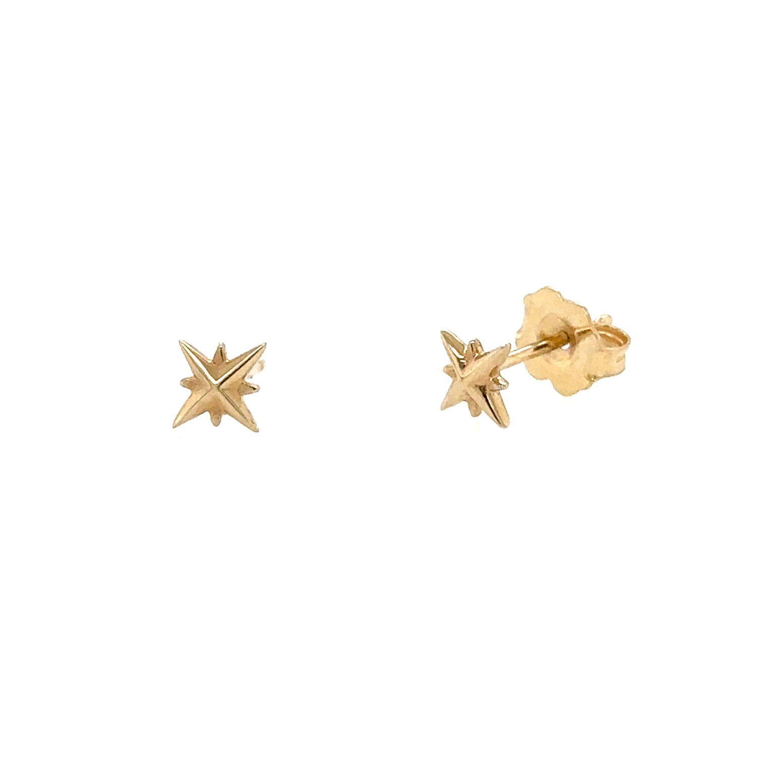 14k Spiky Star Studs