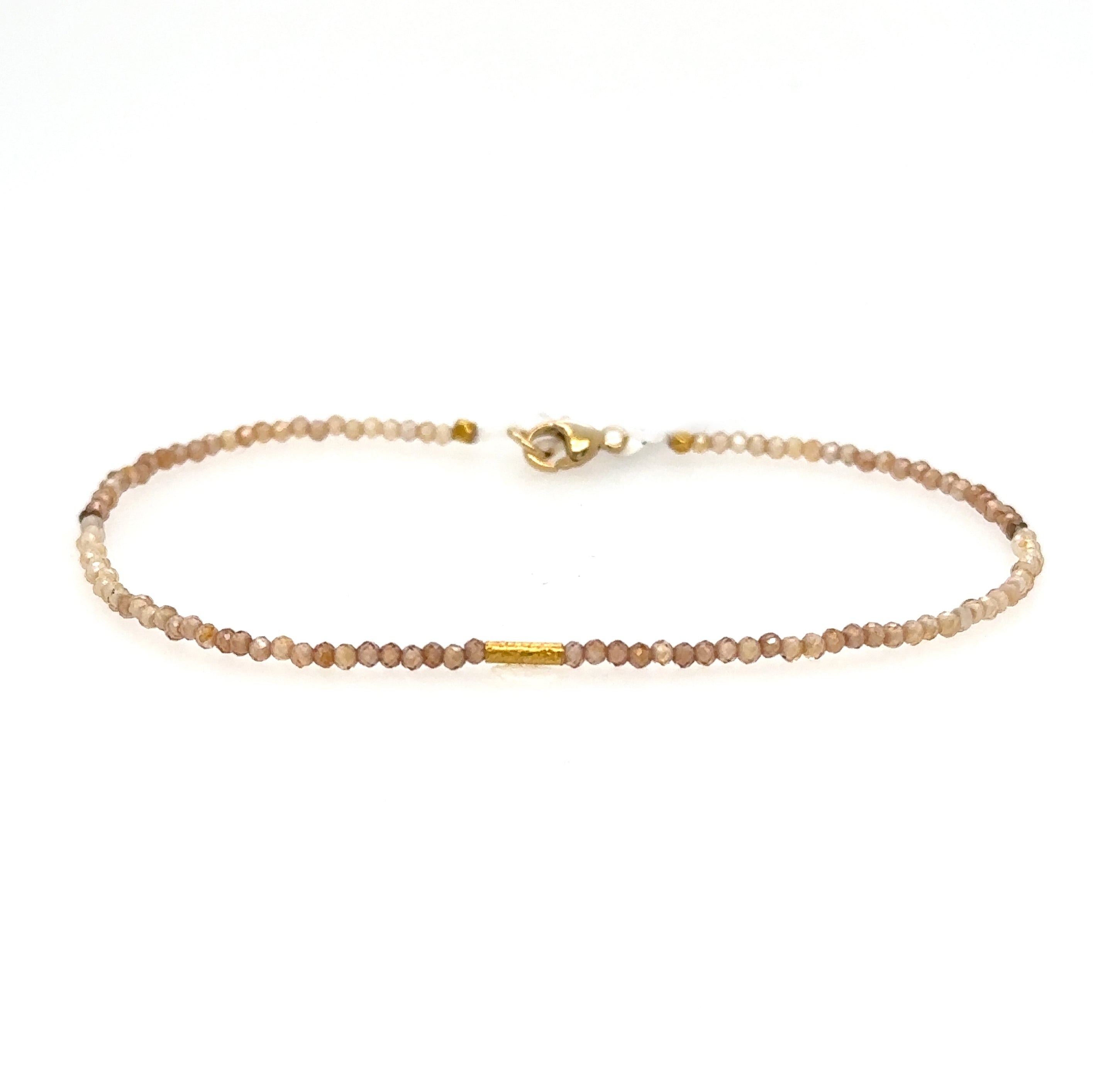 Zircon + 18k Twist Strand Bracelet