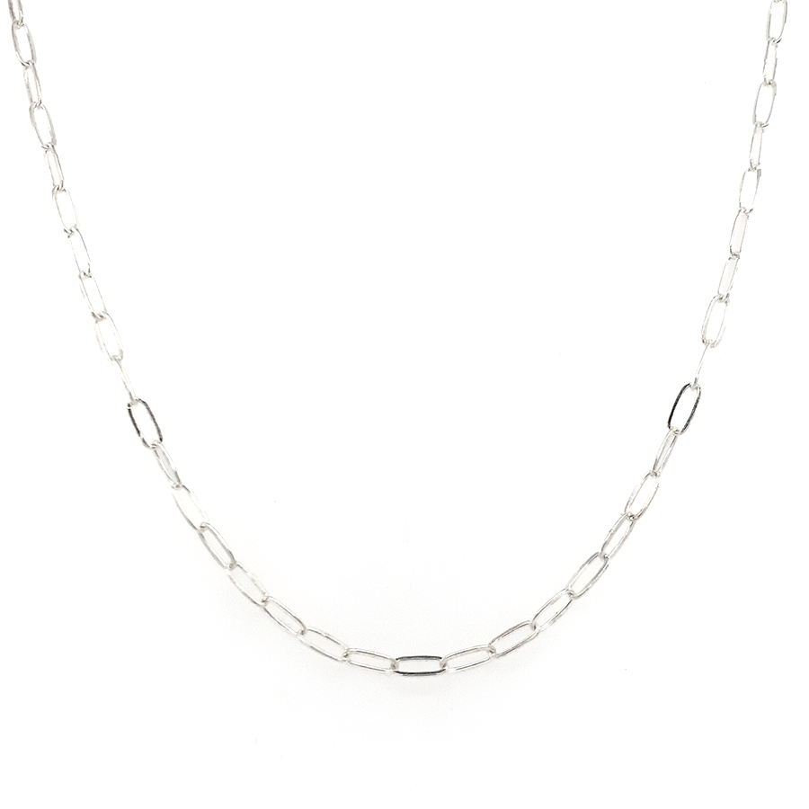 Sterling Silver Baby Paperclip Chain Necklace