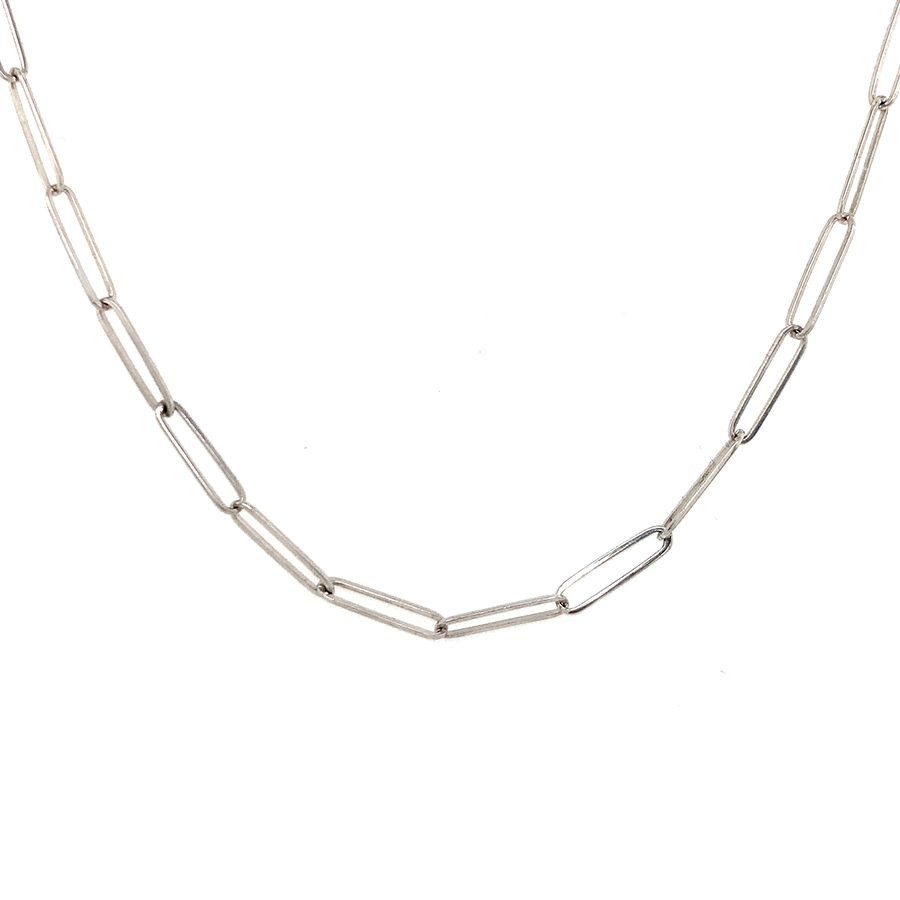 Sterling Silver Paperclip Chain Necklace