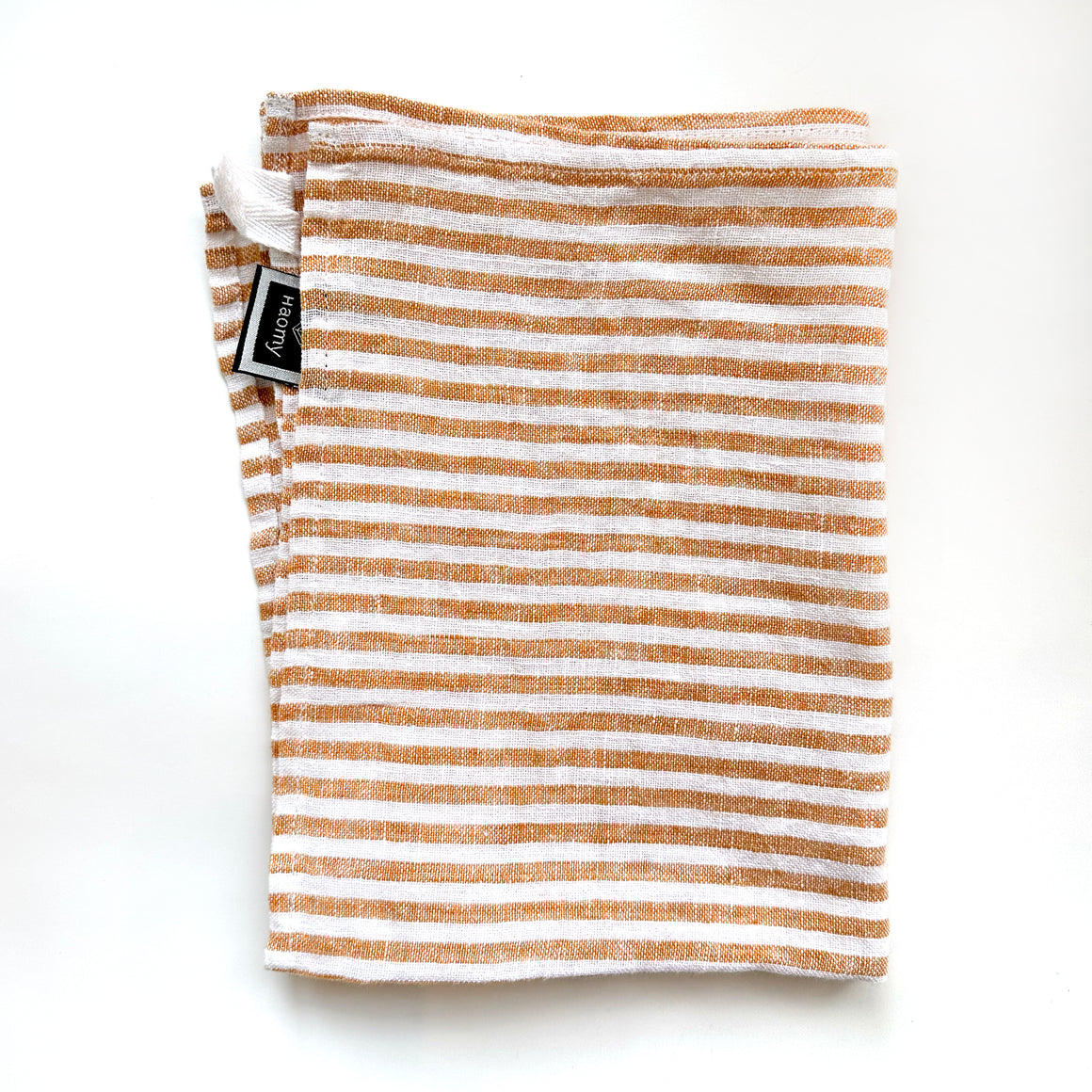Linen Towel - Gold White Stripe