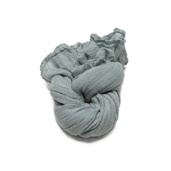 Linen Summer Scarf - Moss Green