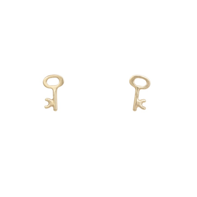 Tiny Gold Key Studs