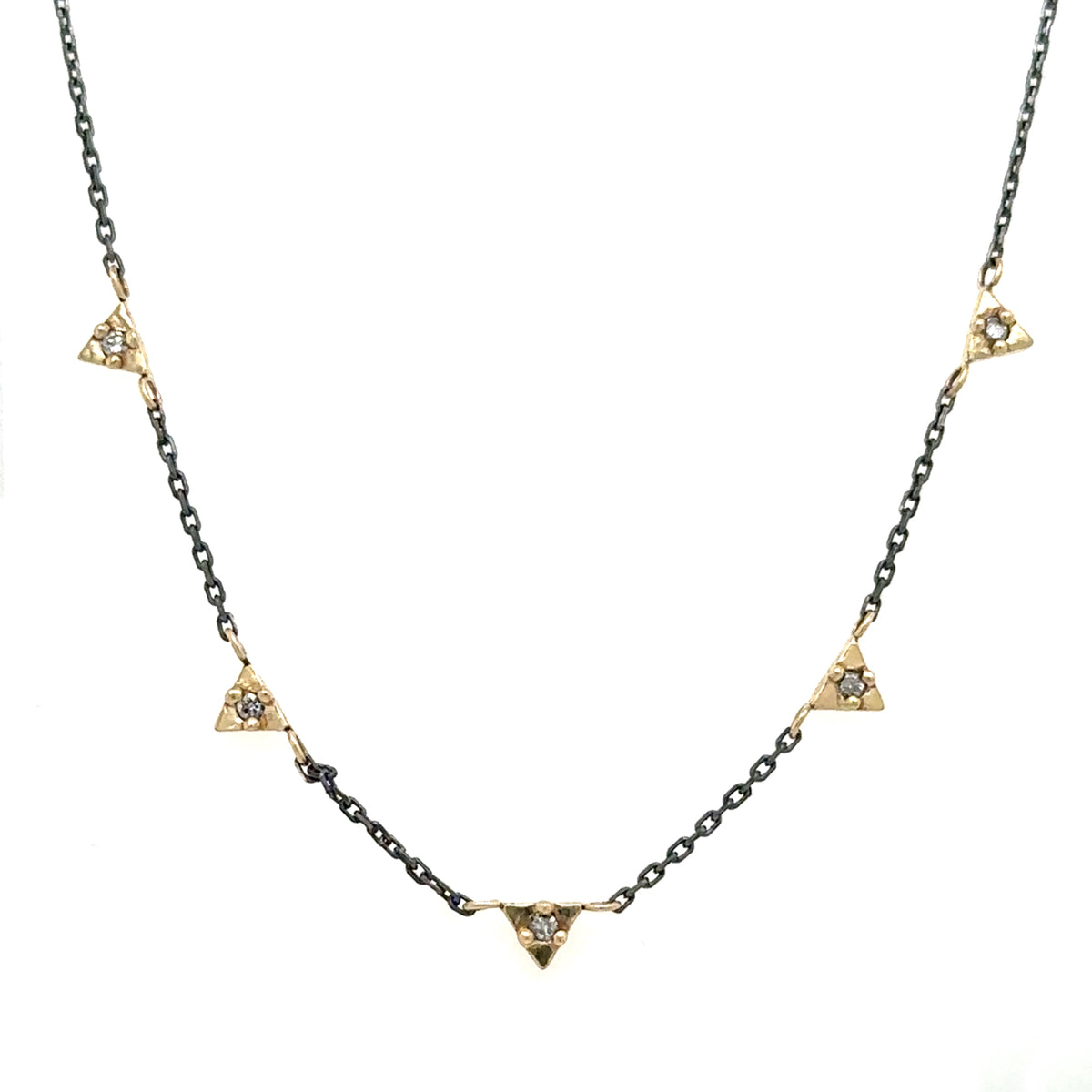 Trine Triangle Delicate Collar Necklace