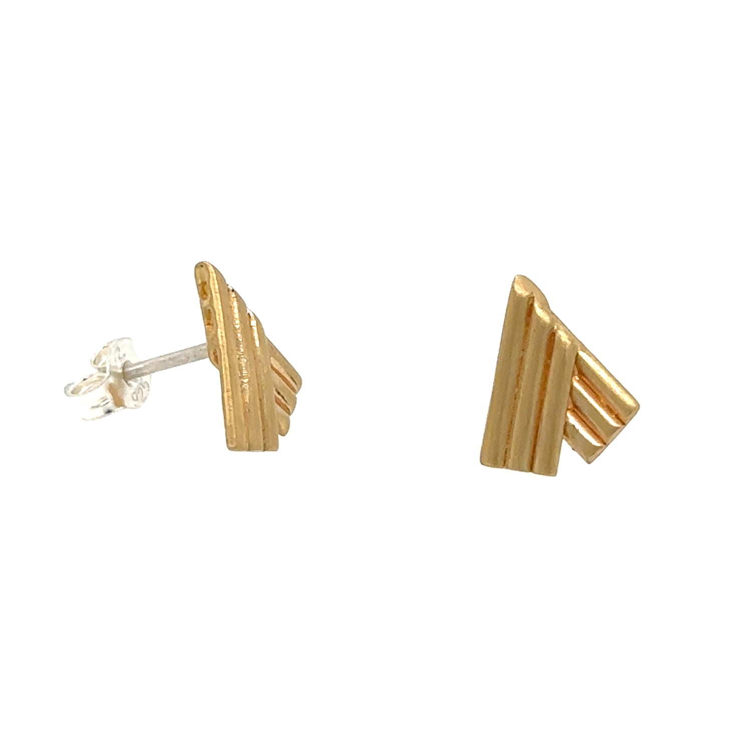 Brass Chevron Studs - Extra Large