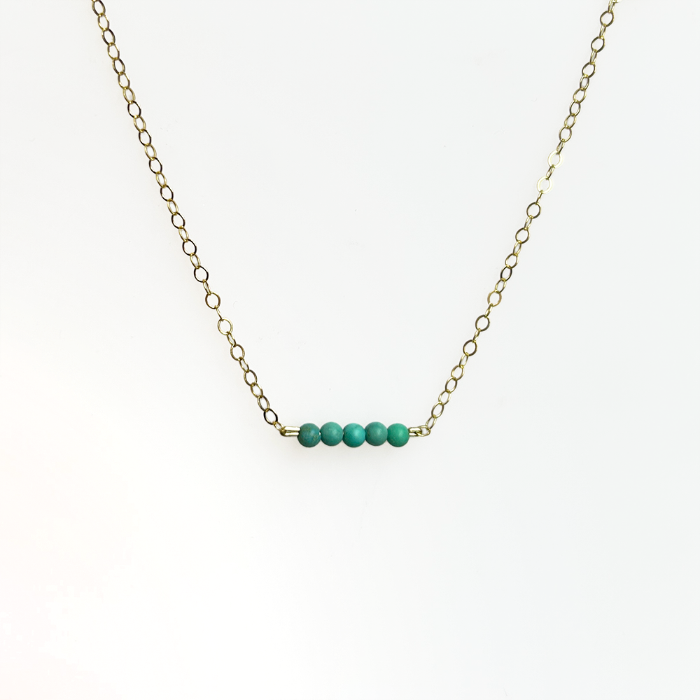 Beaded Bar Turquoise Necklace