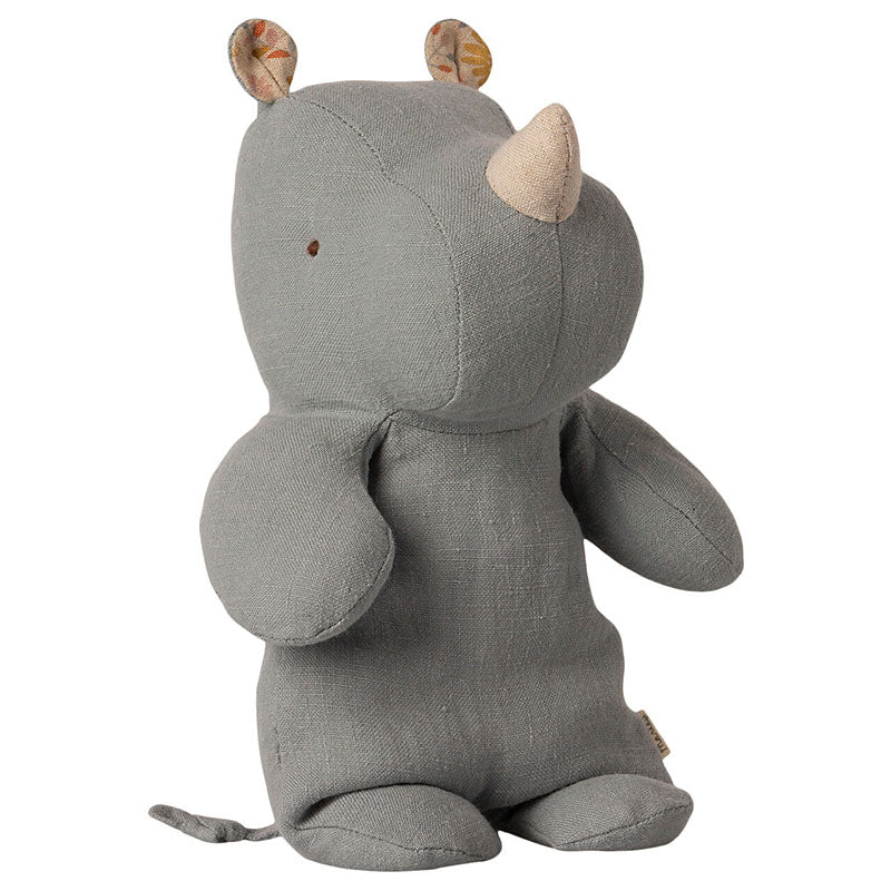 Small Stuffed Rhino - Light Blue