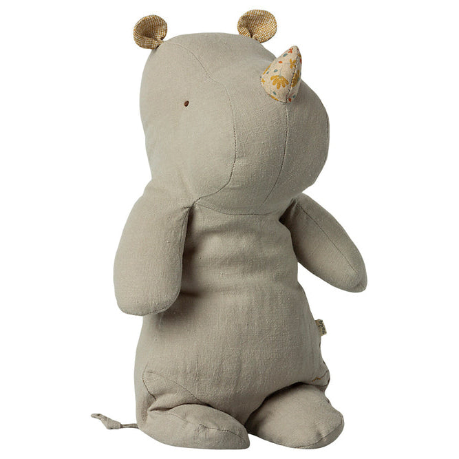 Medium Stuffed Rhino in Light Grey - KESTREL