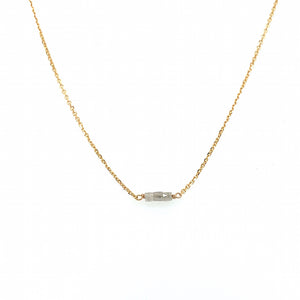 Slinky Grey Diamond Bead Necklace (18k Yellow)