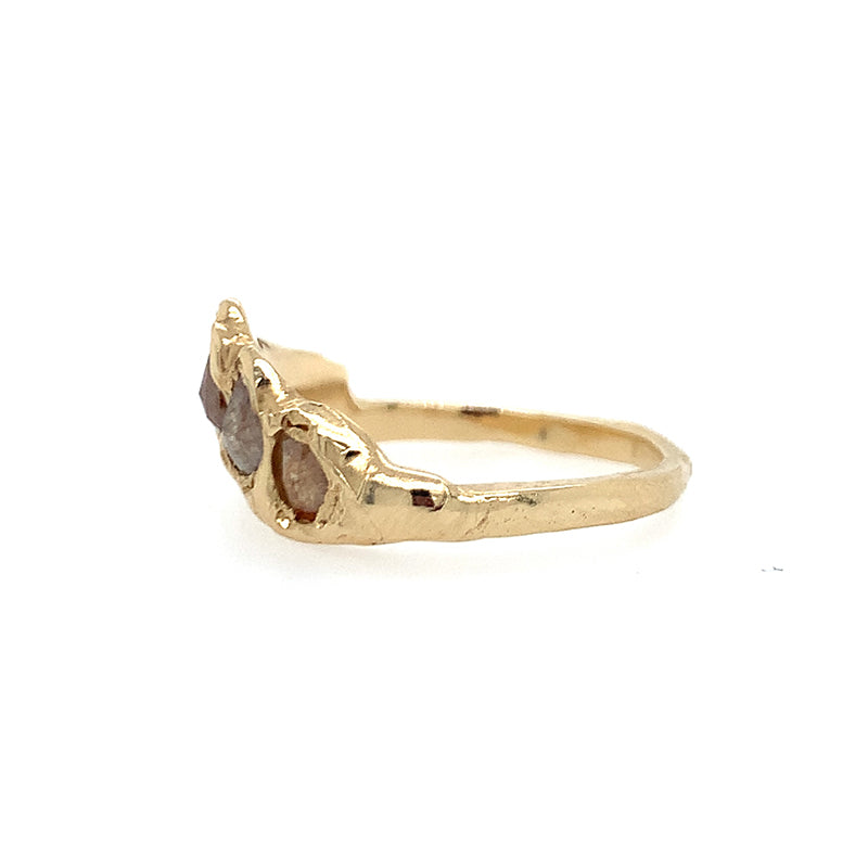 OOAK Pear Crown Ring